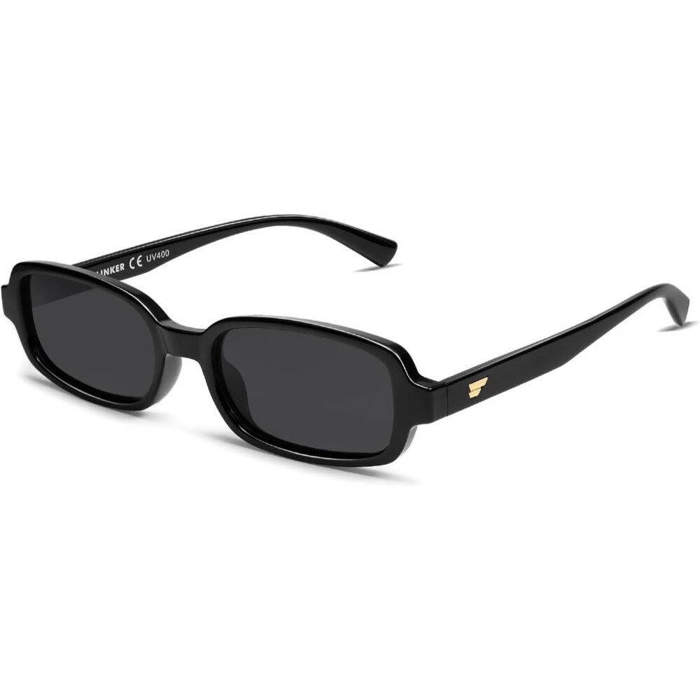 ✨Women's Black Retro Rectangle Polarized Small Trendy Narrow Frame Sunglasses